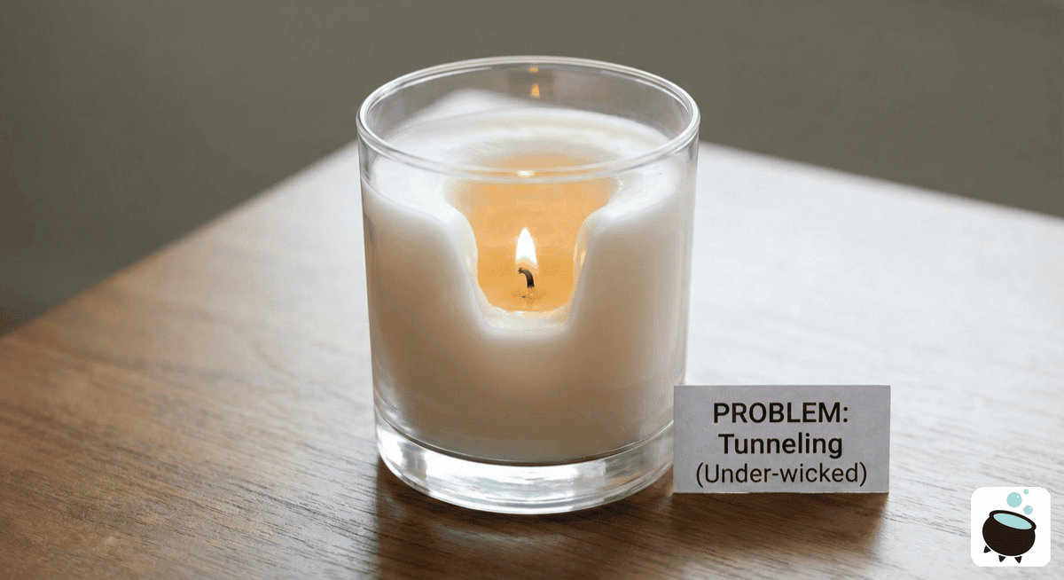 Wick sizing chart by container diameter