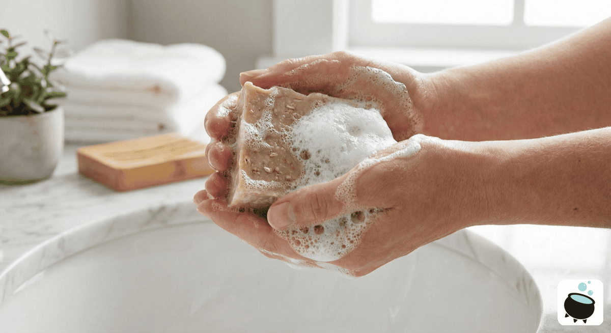 Coconut oil soap with rich lather