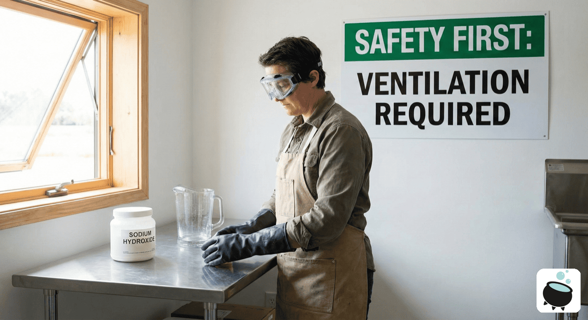 Essential lye safety equipment for soap making