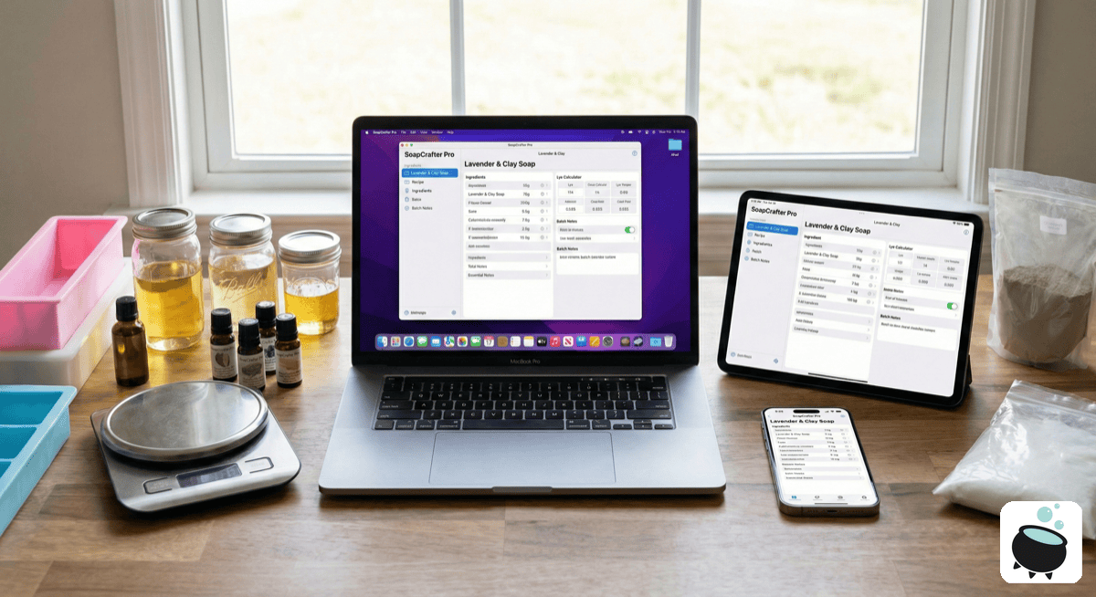 Recipe calculator interface on Mac